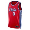 Camiseta Hombre NBA Philadelphia 76ers Tyrese Maxey 0 2022-23 Jordan Statement Edition Rojo Swingman